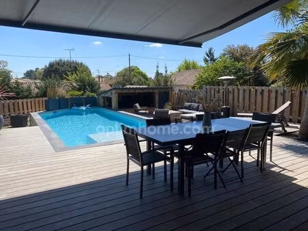 cazaux (33260) – maison contemporaine – 5 suites parentales – piscine – propriété du canal