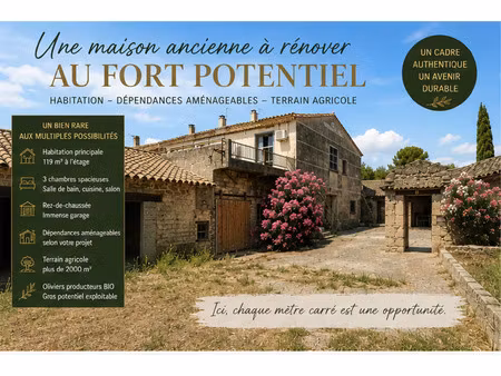 maison de caractère avec dépendances en pierre et fort potentiel d'aménagement