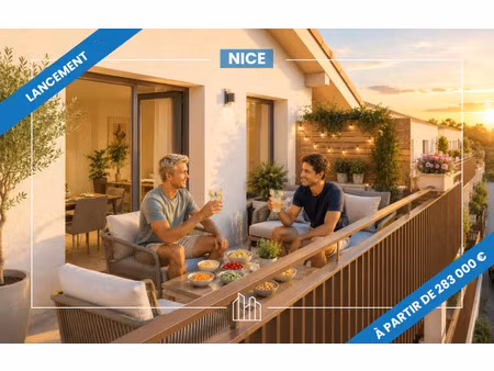 vente appartement neuf 2 pièces 46m2 nice - 306000 € - surface privée