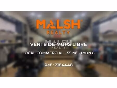 vente commerce lyon 69008 55m²