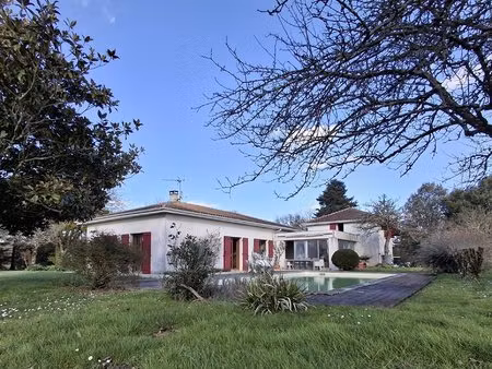 maison plain pied avec piscine  parc et vue sur la campagne