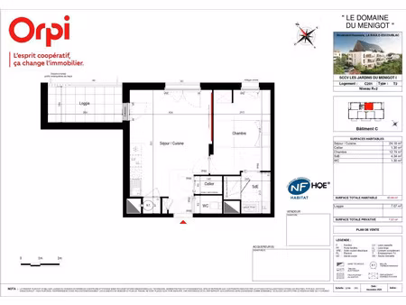 vente appartement 2 pièces 43 m² la baule-escoublac (44500)