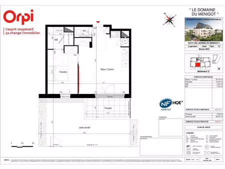 vente appartement 2 pièces 44 m² la baule-escoublac (44500)