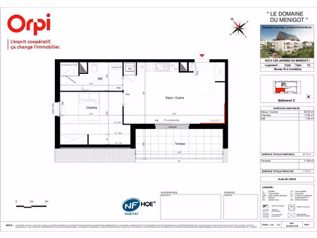 vente appartement 2 pièces 45 m² la baule-escoublac (44500)