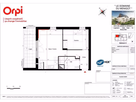 vente appartement 2 pièces 45 m² la baule-escoublac (44500)