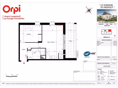 vente appartement 2 pièces 45 m² la baule-escoublac (44500)