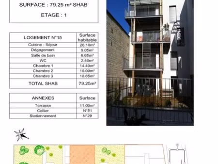 t4 lumineux de 80 m² avec balcon  parking et cave  quartier nansouty
