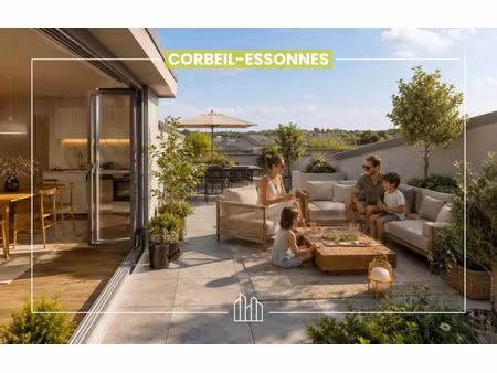 vente appartement neuf 4 pièces 87m2 corbeil-essonnes - 284000 € - surface privée