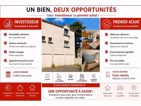 vente appartement 2 pièces 27 m² les mureaux (78130)