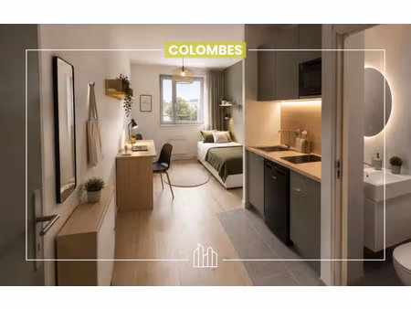 vente appartement neuf 1 pièces 17m2 colombes - 143160 € - surface privée