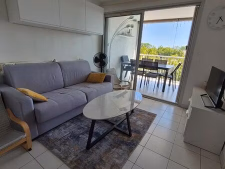 t2 cabine avec grande loggia  cap d’agde  richelieu  garage inclus