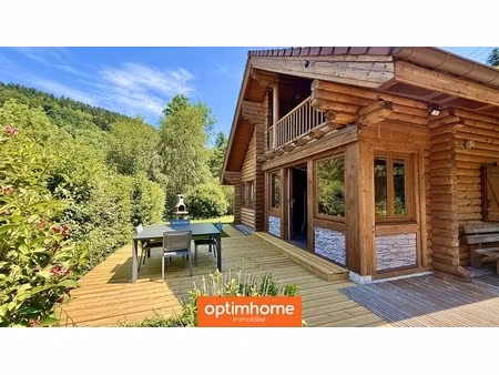 exclusivité – chalet fuste (rondins) meublé – 46 m² – terrain 1 500 m² – basse-sur-le-rupt