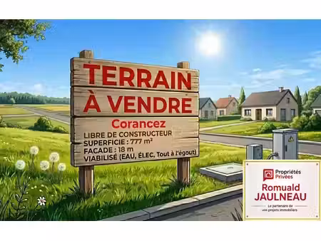 vente terrain 777 m² à corancez (28630)  86 900 €
