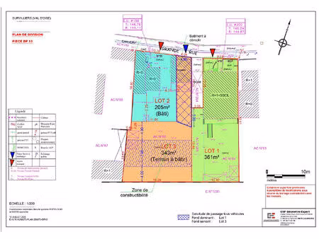 terrain constructible survilliers