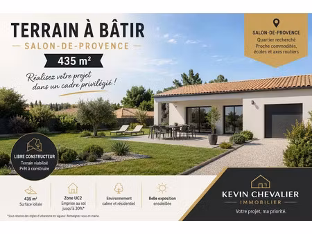 vente terrain 450 m² à salon-de-provence (13300)  250 000 €