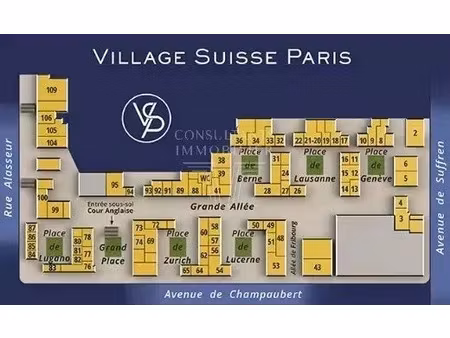 vente locaux professionnels 1 pièce 93 m² à paris 15ème (75015)  1 050 000 €