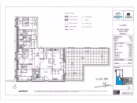 location appartement 4 pièces 84 m² à cucq (62780)  965 €