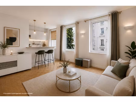 appartement 36 m² - fort potentiel 2 pièces - ascenseur - calme sur cour