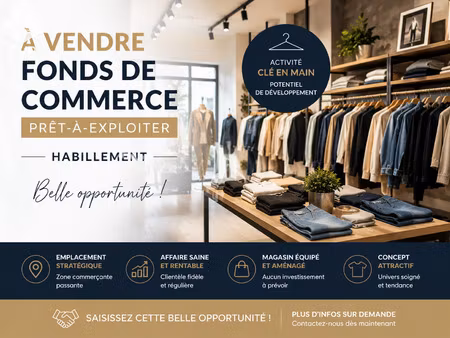 a vendre - fonds de commerce d'habillement cany barville