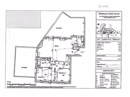 beau t3 de 75.51m2 à louer gare rambouillet