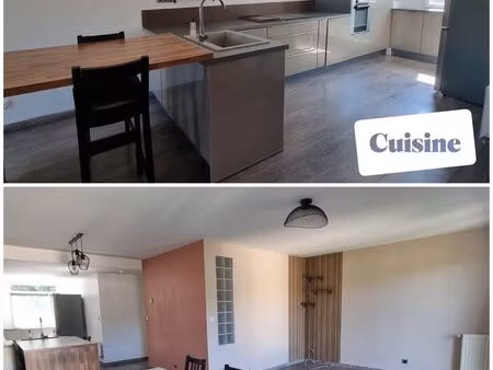 appartement t3 meublé de 75 m² avec balcon  parking et cave
