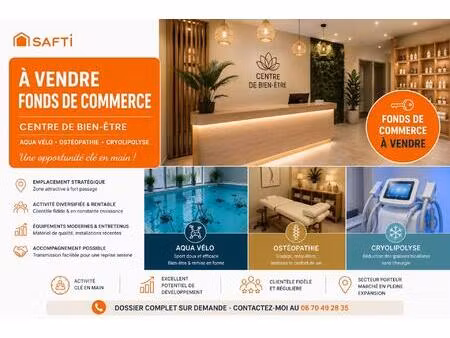nice république - fonds de commerce - centre de bien-être clé en main