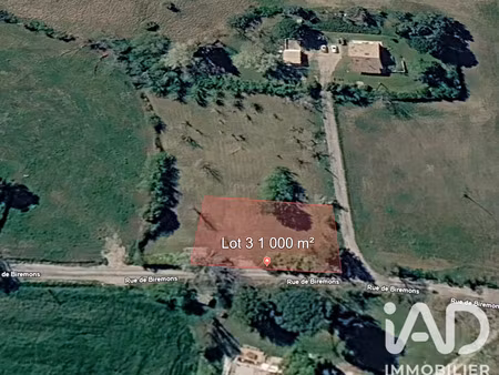 vente terrain à bâtir 1 000 m²