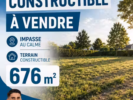 vente terrain à bâtir 676 m²