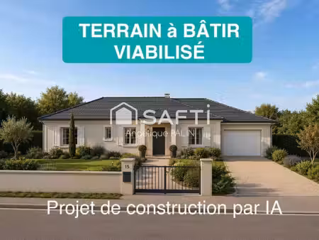 terrain constructible viabilisé à vendre