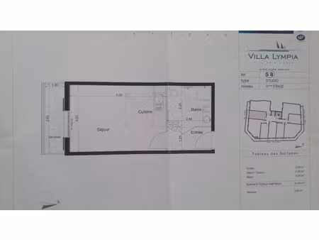 location appartement 1 pièce 26 m² à nice (06000)