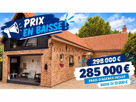 vente maison 6 pièces 173.17 m² à boubers-sur-canche (62270)  285 000 €