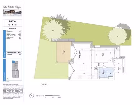 appartement 1 chambre en rez de jardin - centre de notre dame de bellecombe (73590)