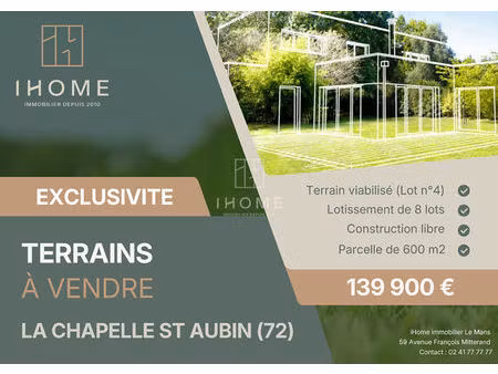 terrain la chapelle saint aubin 600m2