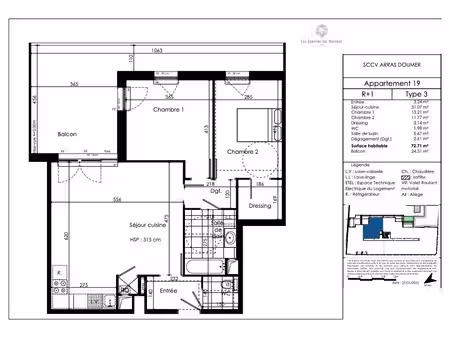 vente appartement 2 pièces 72 m² à arras (62000)  368 000 €