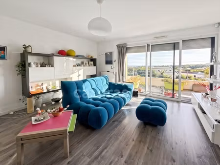 le relecq-kerhuon - appartement t4 avec vue mer  terrasse/balcon de 20 m²  garage et cave 