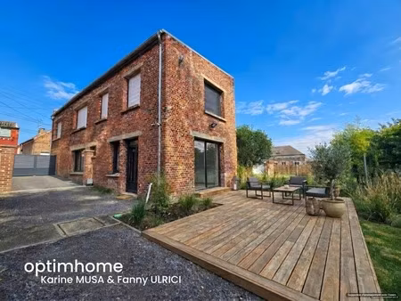 thiant (59) - vente maison individuelle rénovée avec 2 chambres ️️  cour   terrasse et ter