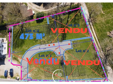 terrain à vendre planaise 473m2 99 000€