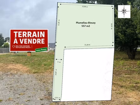 vente terrain 557 m² pluméliau-bieuzy (56930)