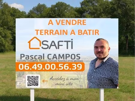 terrain de 4155m² dont environ 950m² constructible