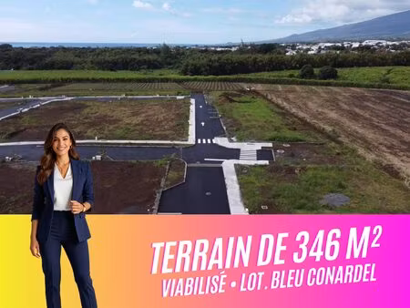 terrain viabilisé de 346 m² à vendre à saint-benoît | lotis