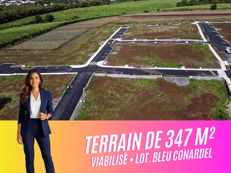 terrain viabilisé de 347 m² à vendre à saint-benoît | lotis