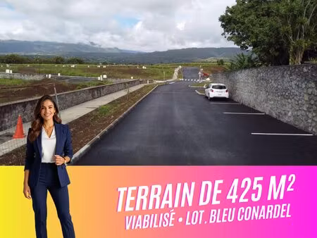 terrain viabilisé de 425 m² à vendre à saint-benoît | lotis