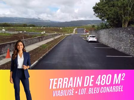 terrain viabilisé de 480 m2 à vendre à saint-benoît | lotiss