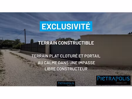 terrain constructible a vendre
