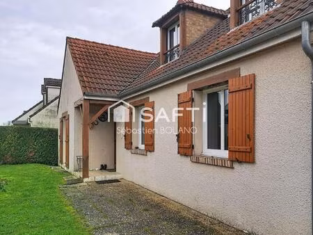 à crégy-lès-meaux – maison 120 m²  4 chambres  grand séjour lumineux  sous-sol 70 m²  aucu