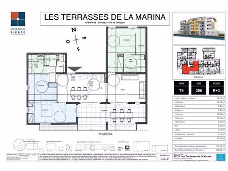 appartement t4 - les terrasses de la marina - 632 000 00eur