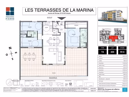 appartement t4 - les terrasses de la marina - 732 000 00eur
