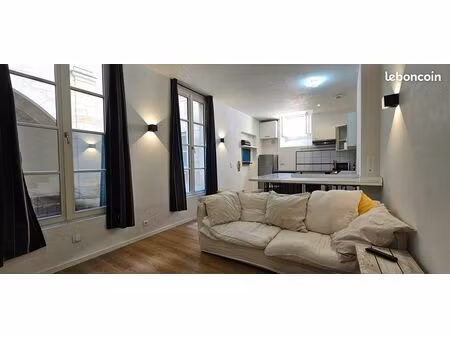 duplex meublé 41 m² + mezzanine — vieux bordeaux — cour historique