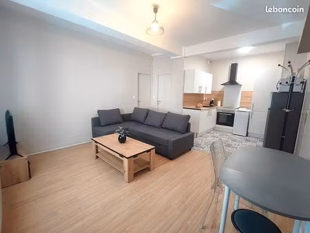 appartement t2 meublé - 39m2 - rénové - centre ville