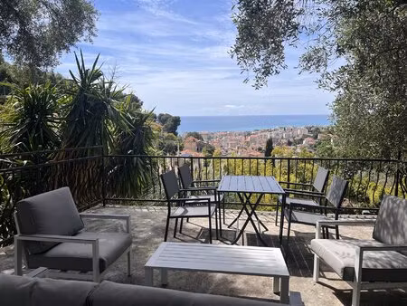vue mer panoramique   maison de charme restaurée à nice